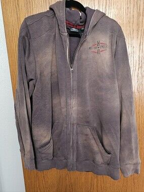 FINAL..Harley-Davidson Brown Weathered Look Hoodie